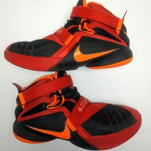 red and orange lebrons